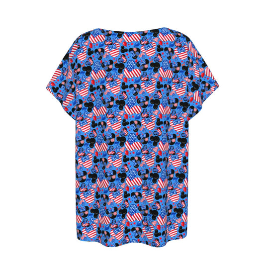 Mouse Fourth of July Celebration - Women’s Relaxed Fit Scoop Tee