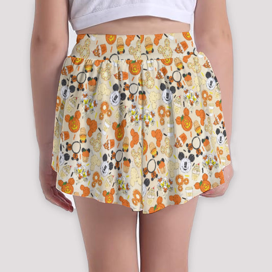 Halloween Snack Treats - Girls’ Flowy Pocket Shorts