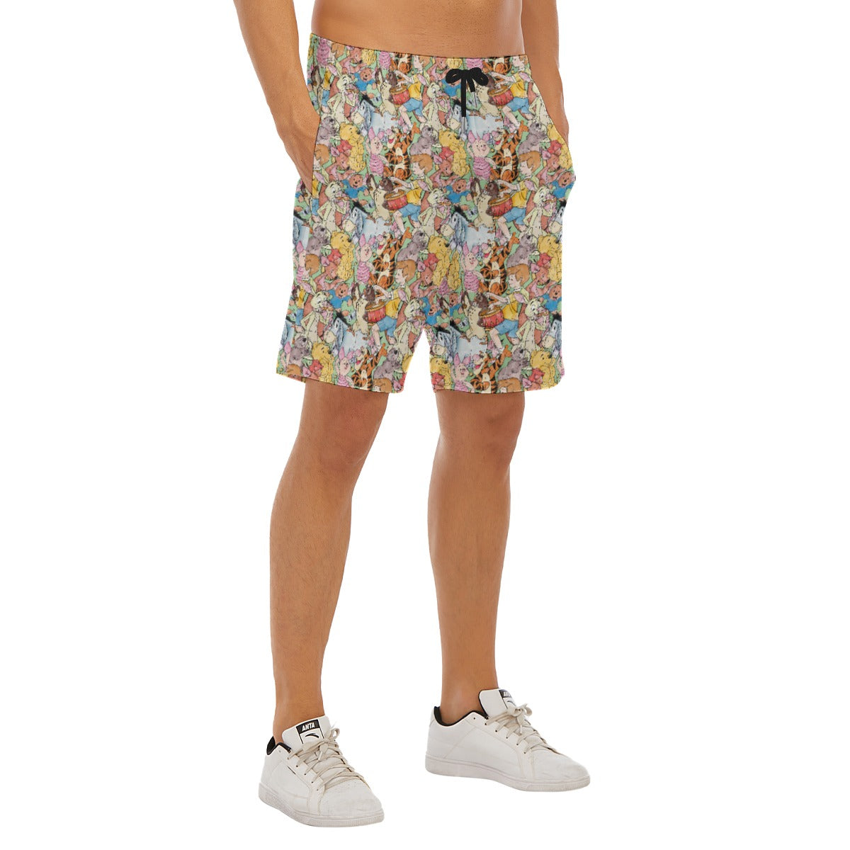 Sketched Hundred Acre Crew - Men’s Pocket Beach Shorts