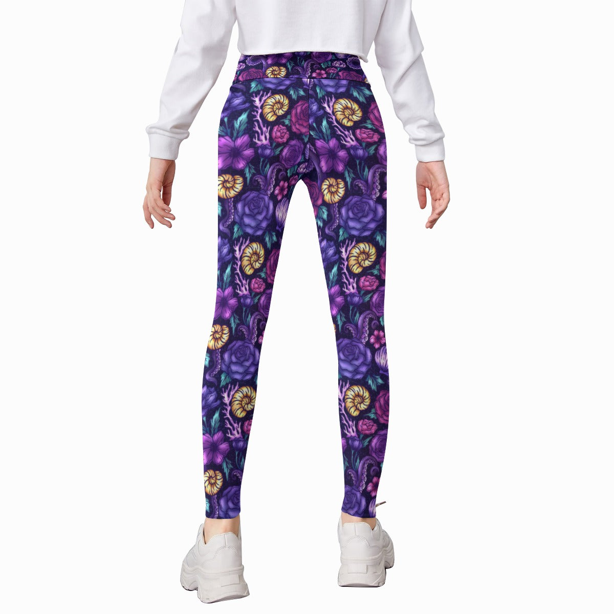 Fairytale Florals – Dark Sea Witch - Kid's Leggings