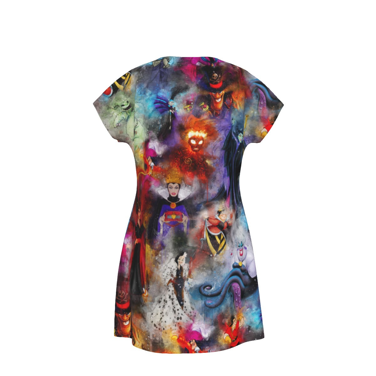 Watercolor Wicked Villains - Women's T-Shirt Dress