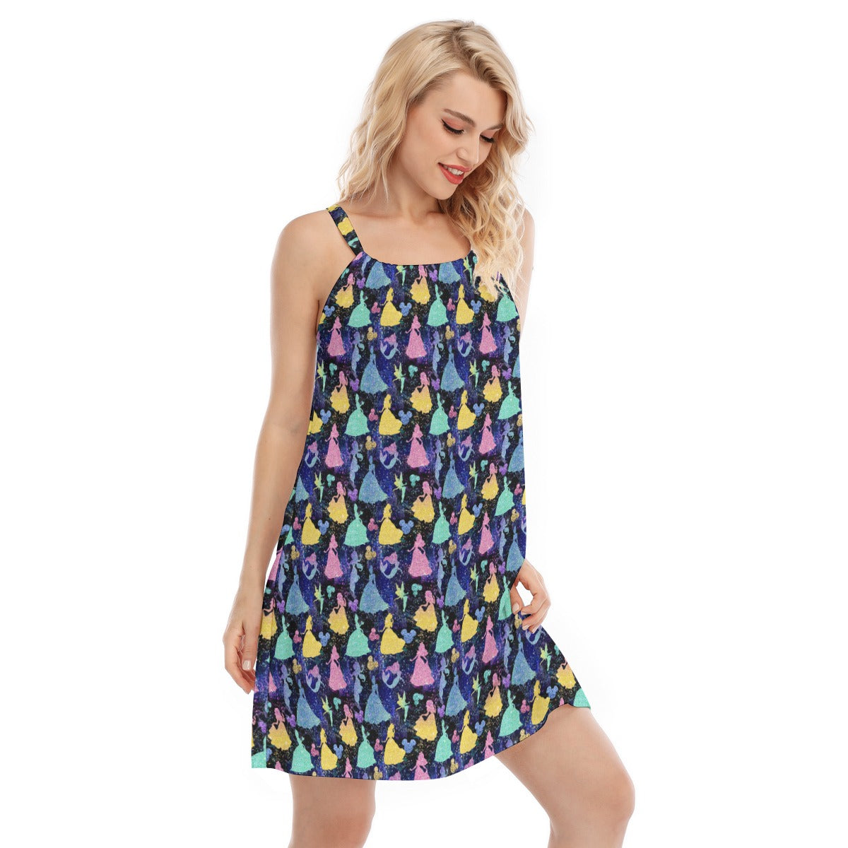 Princess Glitter Silhouettes - Women’s Adjustable Sundress