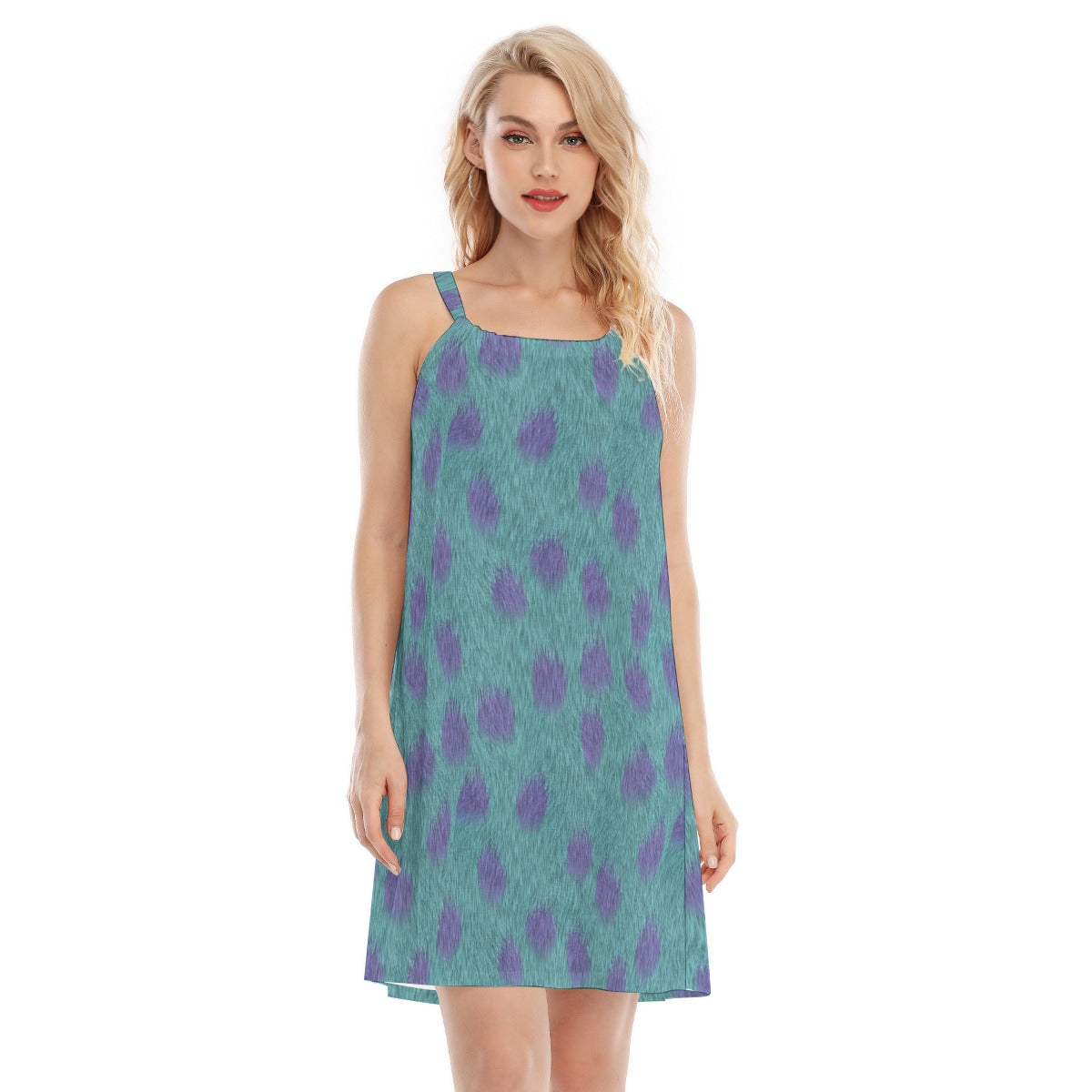 Turquoise Monster Spots - Women’s Adjustable Sundress