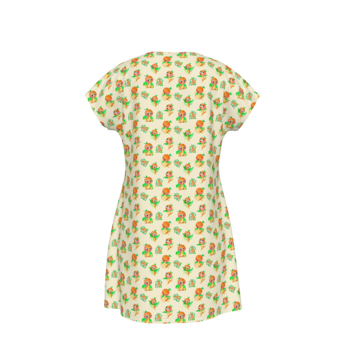 Citrus Charm Bird - Women's T-Shirt Dress
