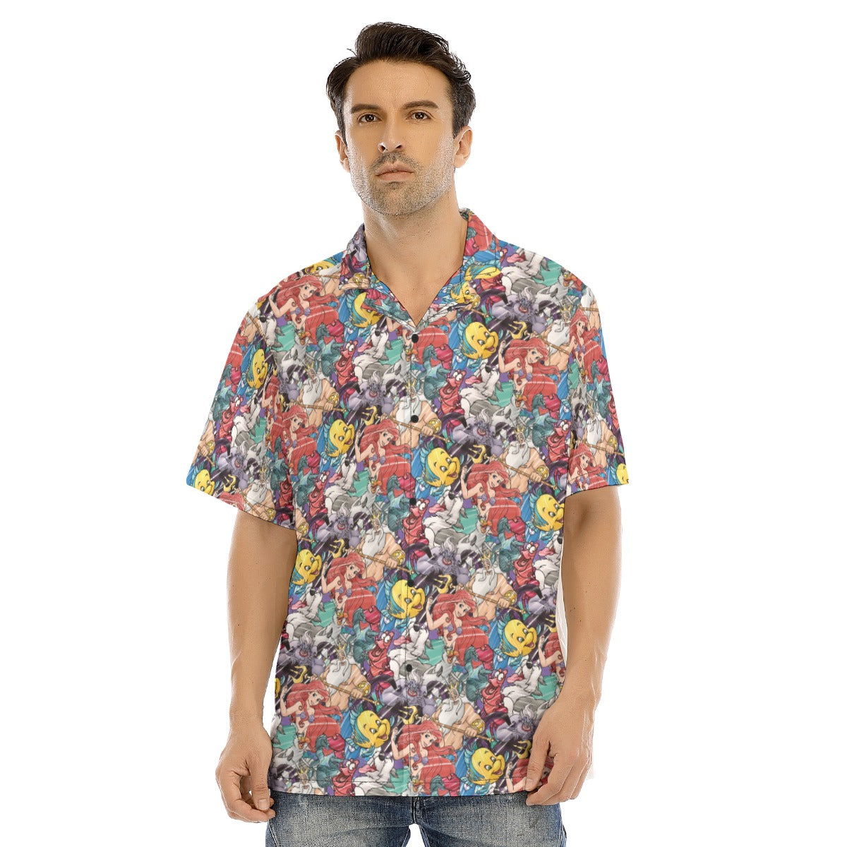 Undersea Crew Sketch - Men's Hawaiian Button Up Shirt