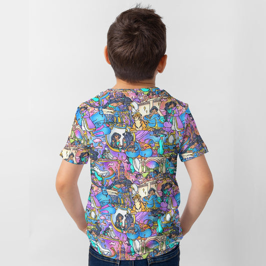 Magic Carpet Storybook Scenes - Kid’s Short Sleeve T-Shirt