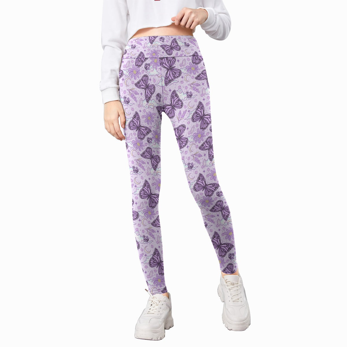 Lavender Butterflies - Kid's Leggings