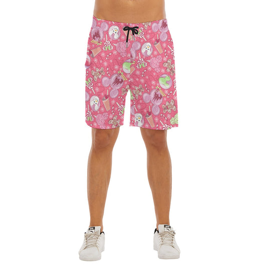 Winter Mouse Snacks & Balloons - Men’s Pocket Beach Shorts