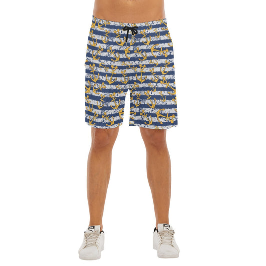 Nautical Mouse Ear Anchors - Men’s Pocket Beach Shorts