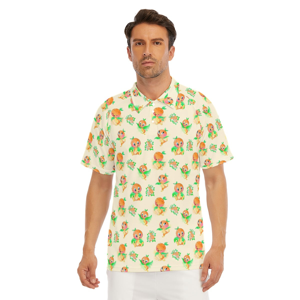 Citrus Charm Bird - Men's Polo Shirt