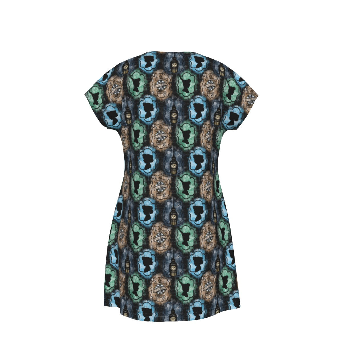 Starry Flight Silhouettes - Women's T-Shirt Dress