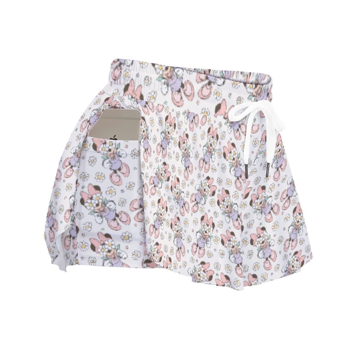 Daisy Crown Delight - Women's Flowy Pocket Shorts