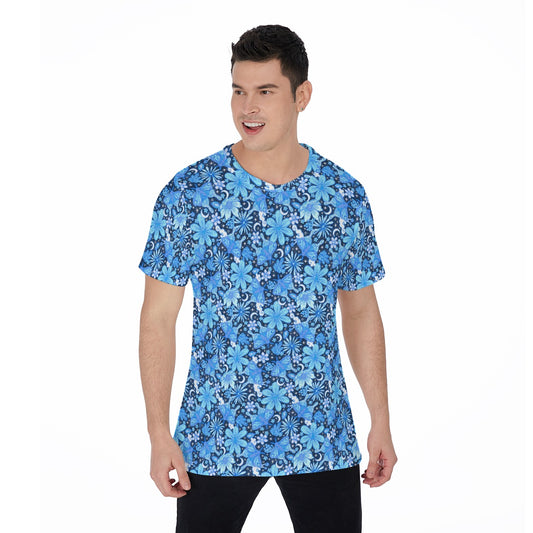 Blue Crystal Moths - Men's Short Sleeve T-Shirt