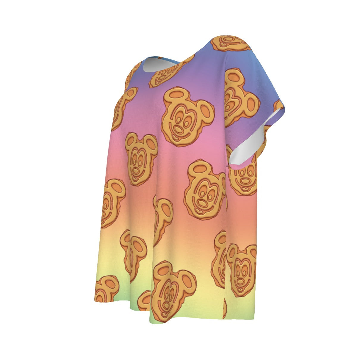 Rainbow Mouse Waffles - Women’s Relaxed Fit Scoop Tee