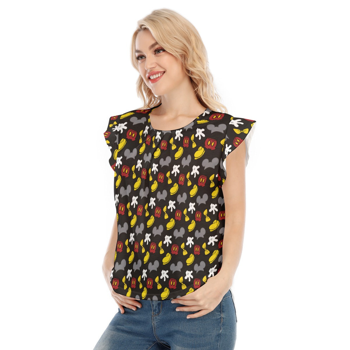 Classic Mouse Style - Women’s Flutter Sleeve Top