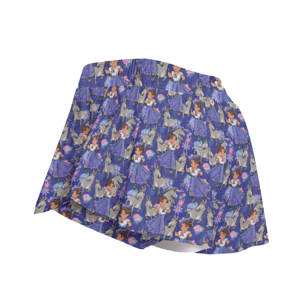 Whimsical Strong Heroine - Women's Flowy Pocket Shorts