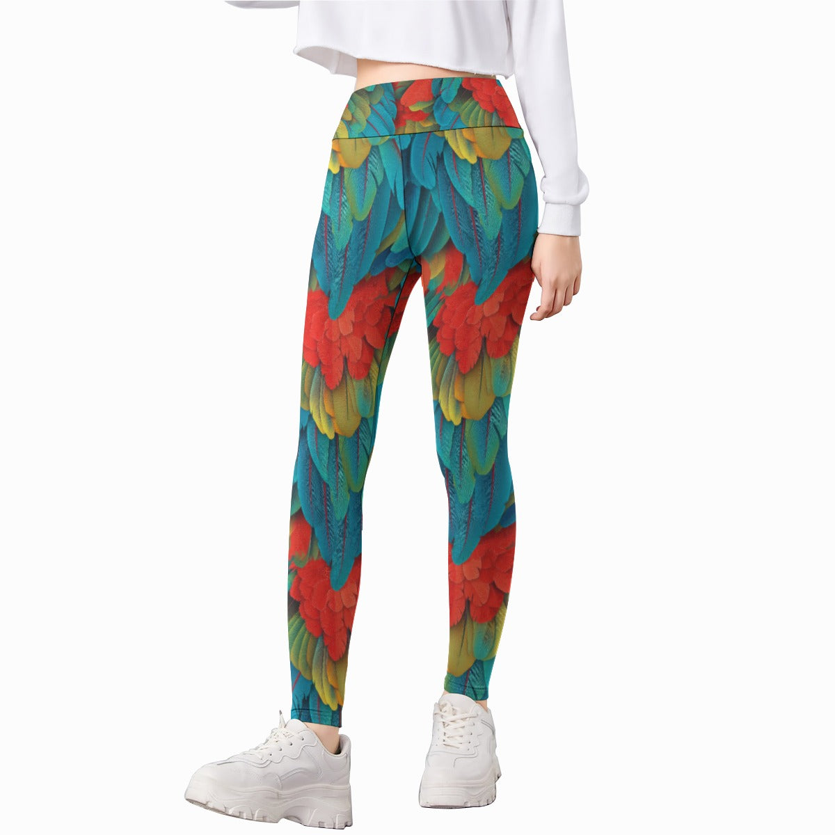 Animal Print - Macaw Parrot - Kid's Leggings