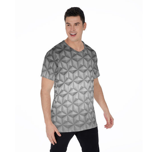Geometric Silver Sphere - Men's Short Sleeve T-Shirt