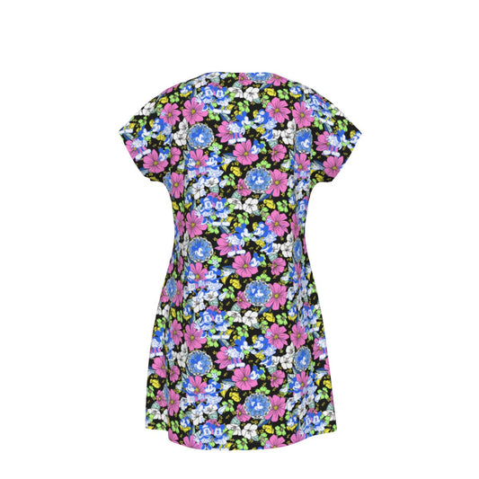 Garden Whimsy - Vintage Mouse Romance - Women's T-Shirt Dress