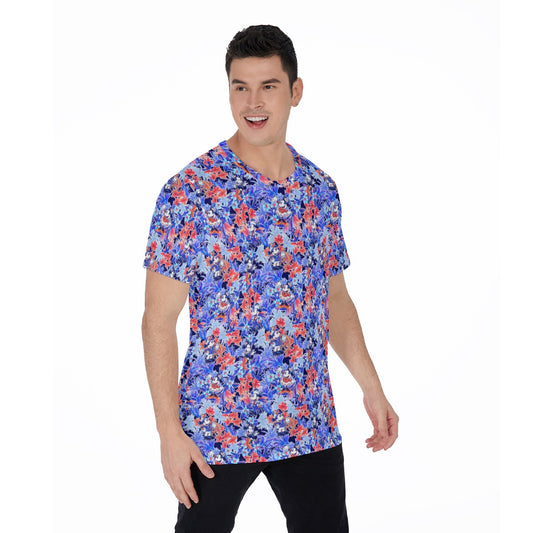 Navy Blooms Cruise - Men's Short Sleeve T-Shirt