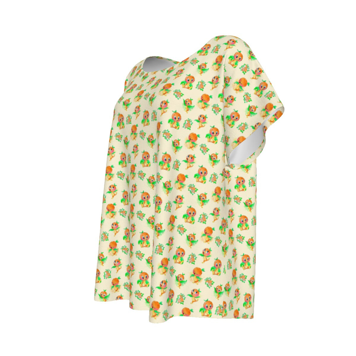 Citrus Charm Bird - Women’s Relaxed Fit Scoop Tee