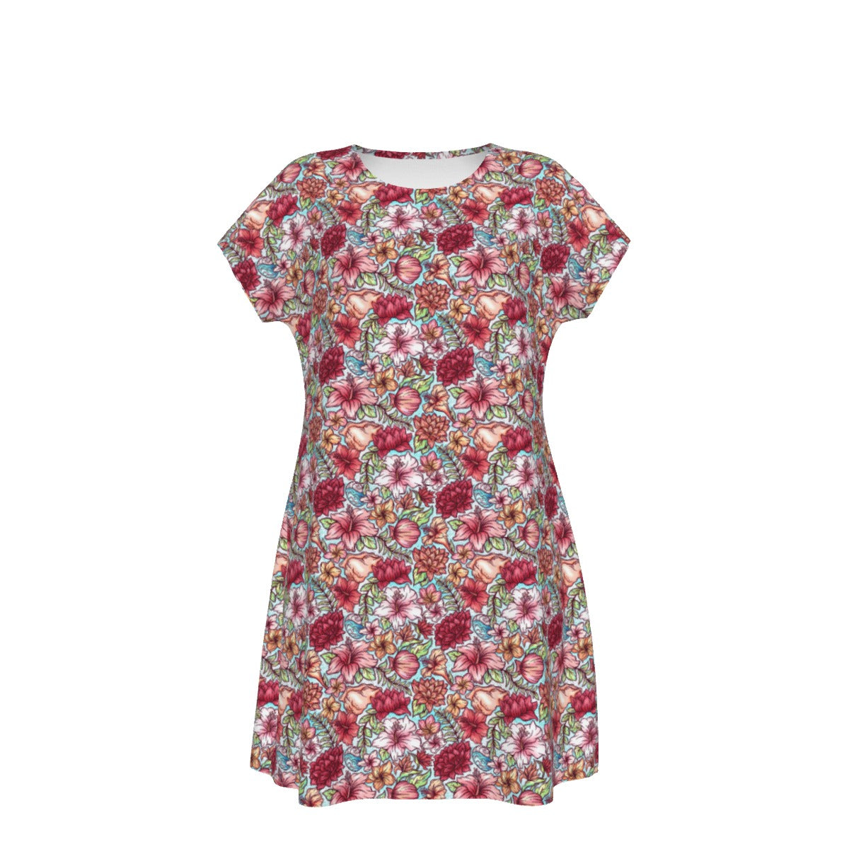 Fairytale Florals – Island Princess - Women's T-Shirt Dress