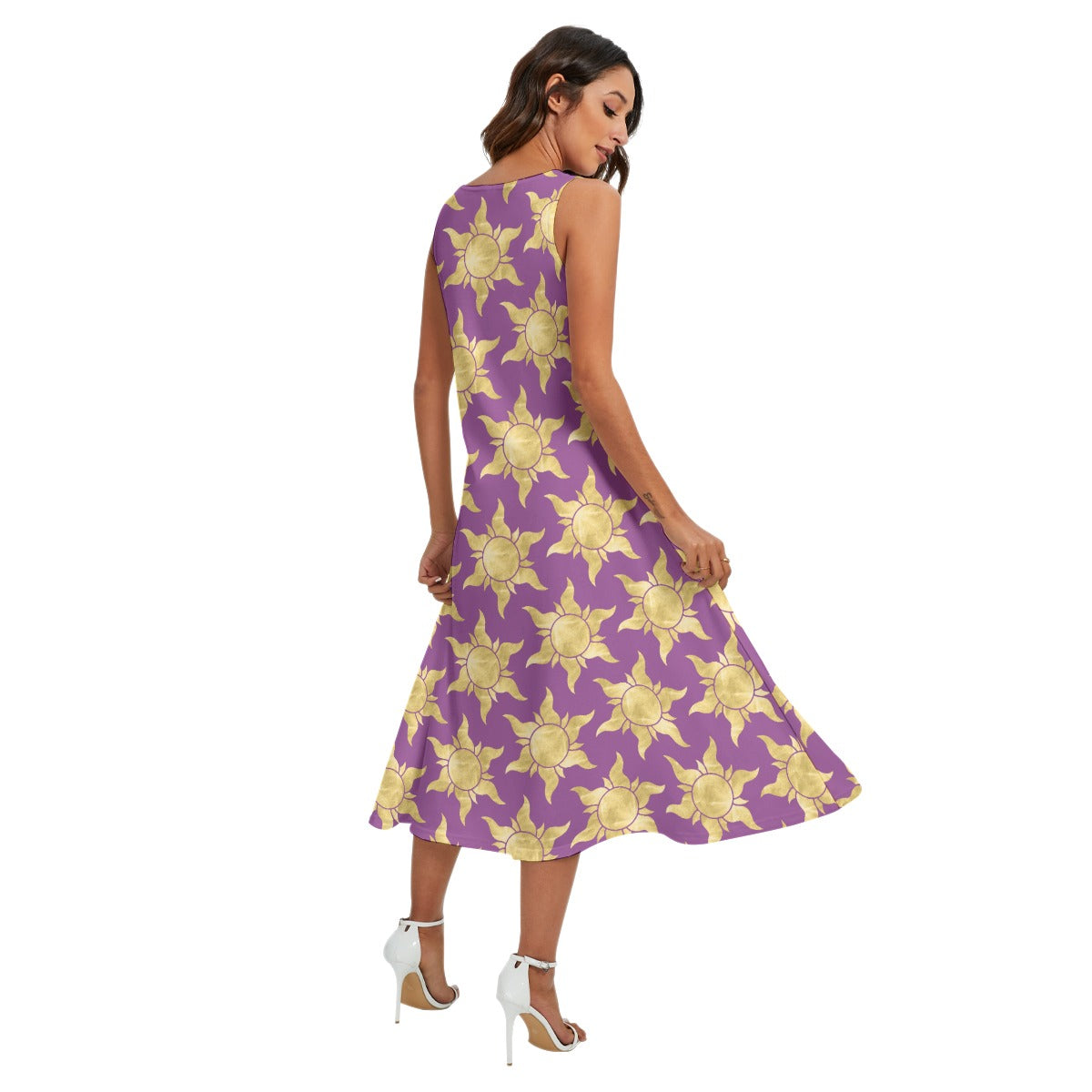 Tangled Suns - Women’s Diagonal Pocket Midi Dress