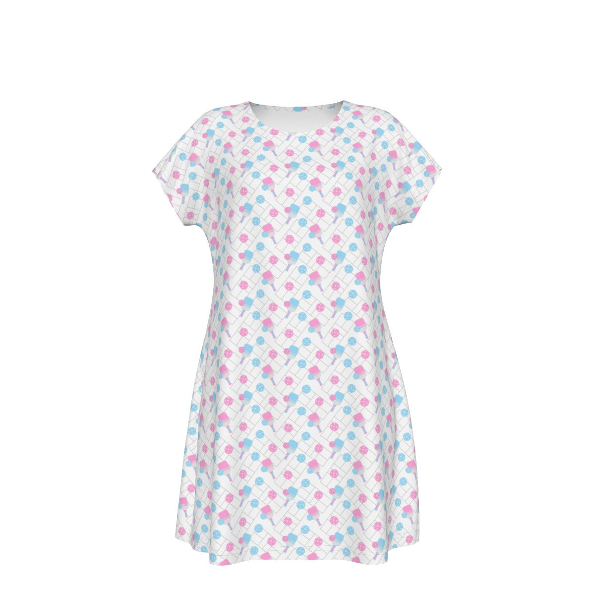 Pickleball Court Spin - Women's T-Shirt Dress