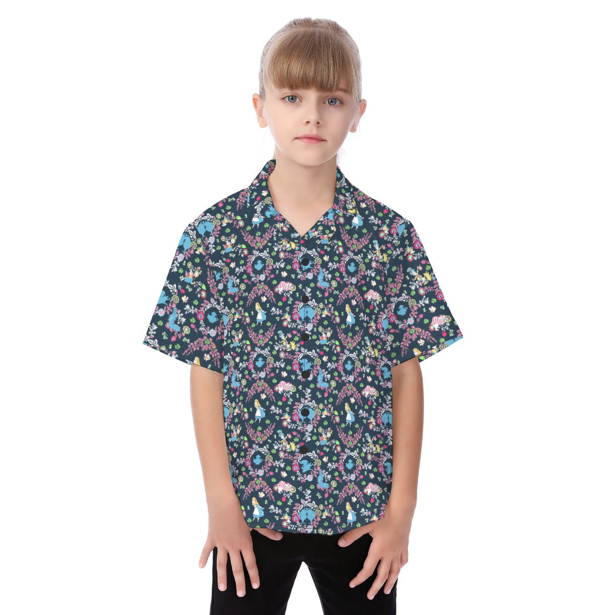 Garden Whimsy - Wonderland Dreams - Kid's Hawaiian Button Up Shirt