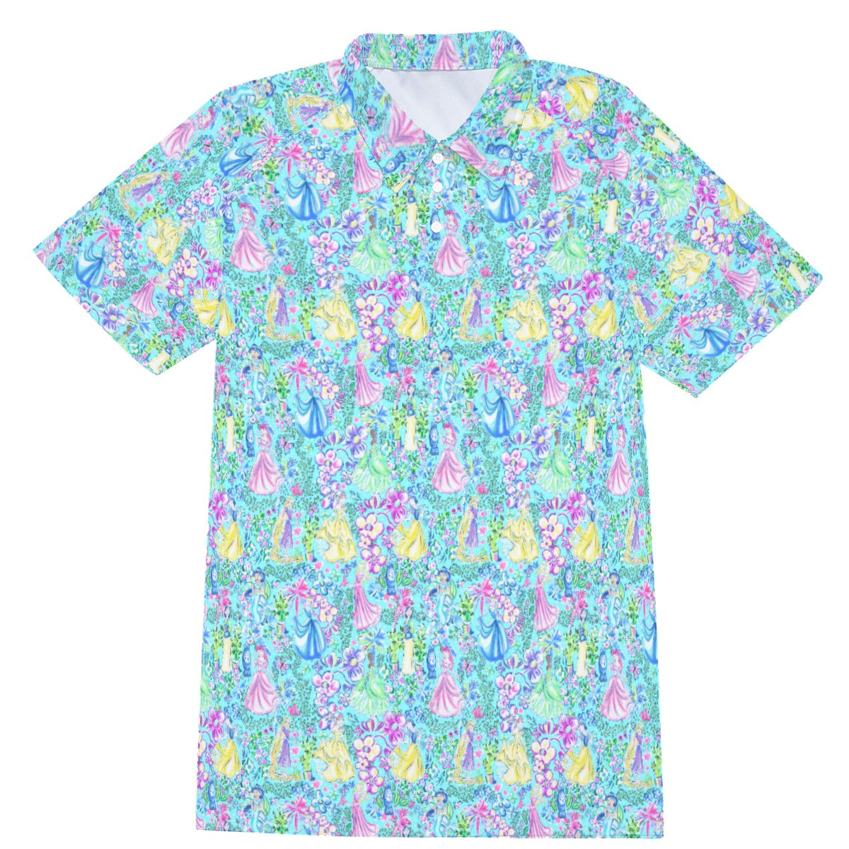 Bright Tropical Princess - Royal Garden Mashup - Men's Polo Shirt