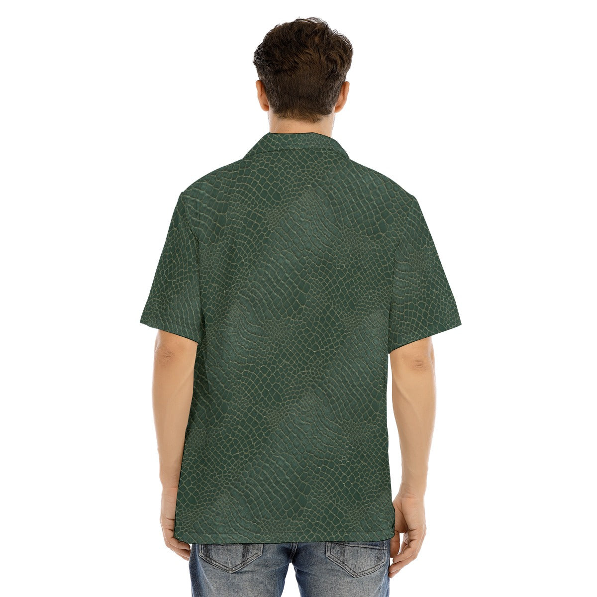 Animal Print - Alligator - Men's Hawaiian Button Up Shirt