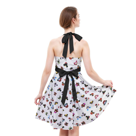 Wicked Mouse Ears - Women's Halter Vintage Pocket Dress