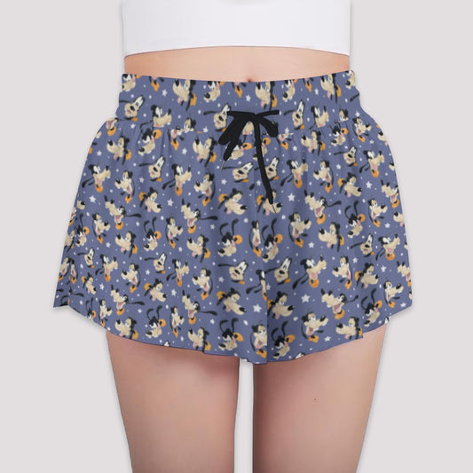 Funny Silly Dog - Girls’ Flowy Pocket Shorts