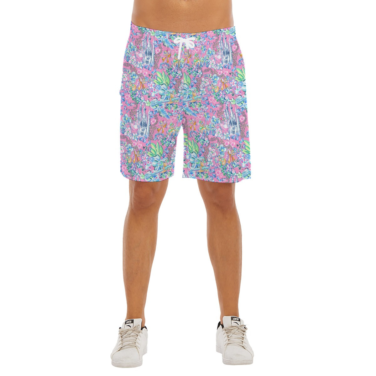 Bright Tropical Dreams - Enchanted Squeaky Helpers - Men’s Pocket Beach Shorts