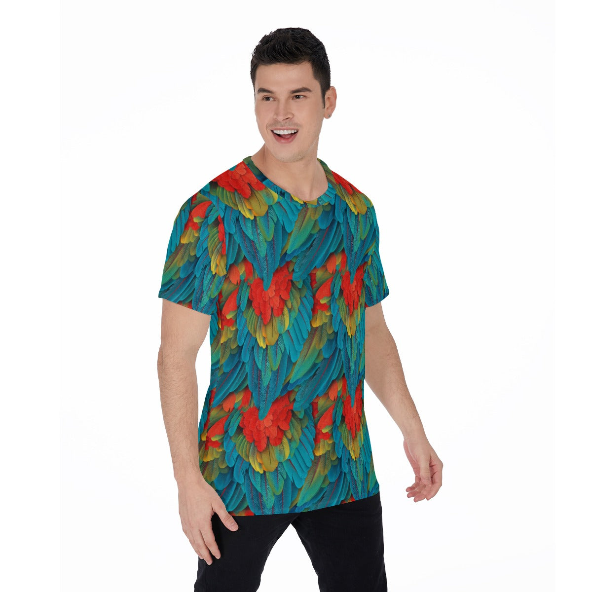 Animal Print - Macaw Parrot - Men's Short Sleeve T-Shirt