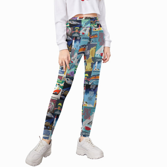 Vintage Tomorrow Ride Posters - Kid's Leggings