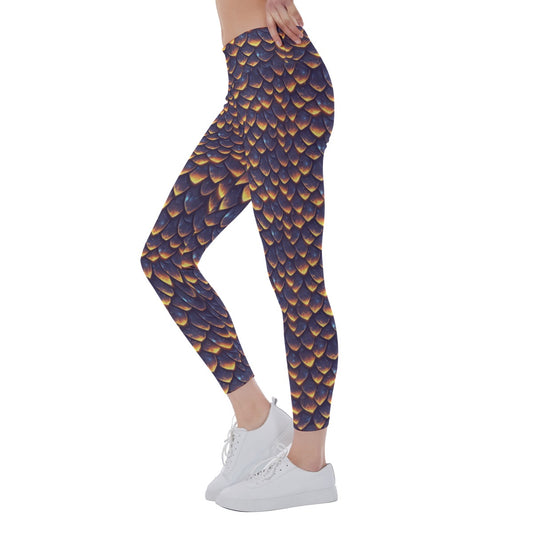 Animal Print - Dragon - Women's Yoga Leggings