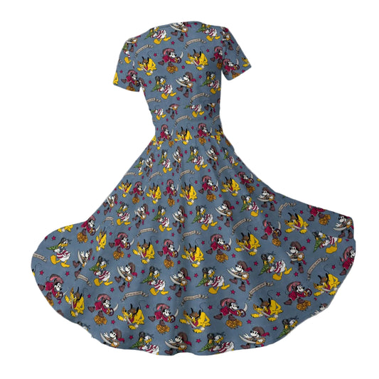 Cruise Pirate Night - Women's V-Neck Ruched Midi Dress