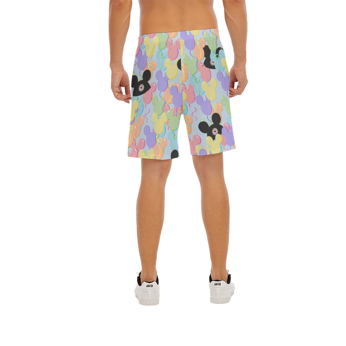 Pastel Mouse Ear Balloons - Men’s Pocket Beach Shorts
