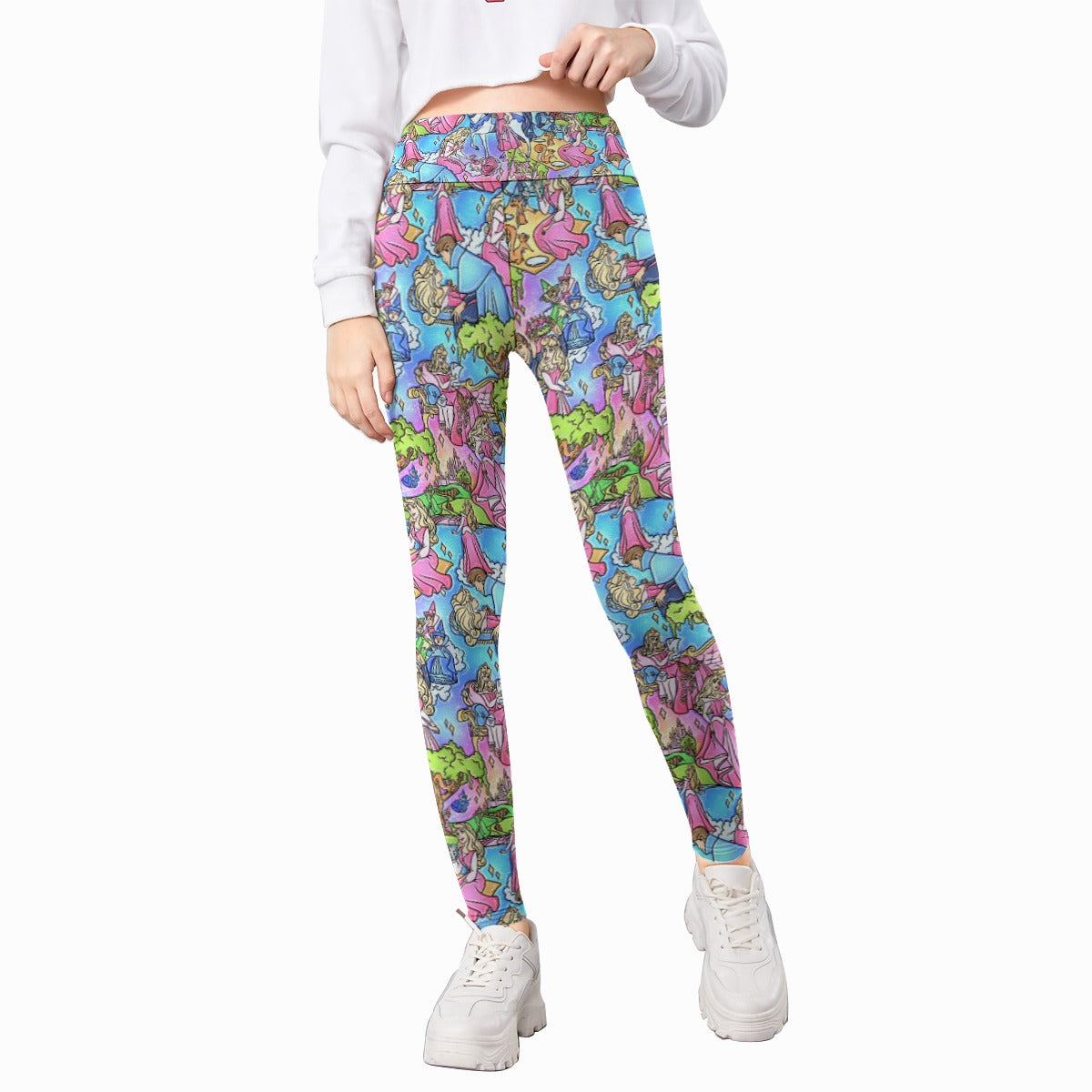 Dreaming Princess Storybook Scenes - Kid's Leggings