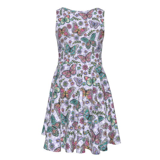 Butterfly Magic - Kid's Sleeveless Skater Dress