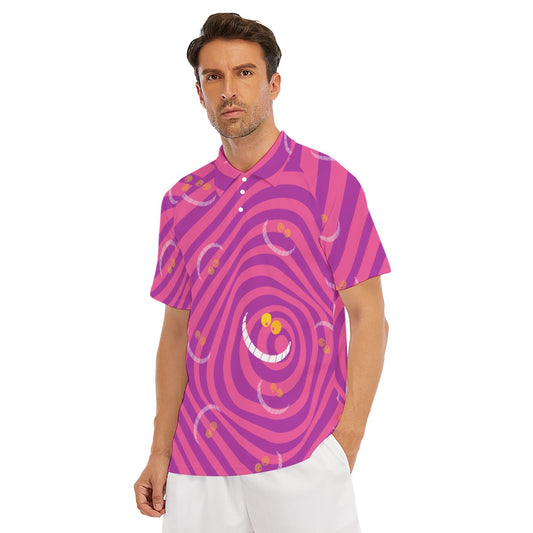 Whimsical Grinning Stripes - Men's Polo Shirt