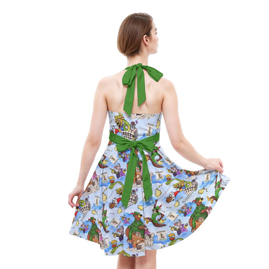 Robin Hood Adventure - Women's Halter Vintage Pocket Dress