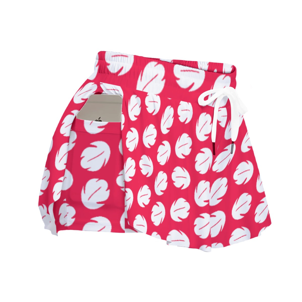 Island Leaf Print - Women's Flowy Pocket Shorts