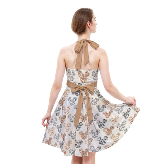 Safari Mouse Ears - Women's Halter Vintage Pocket Dress
