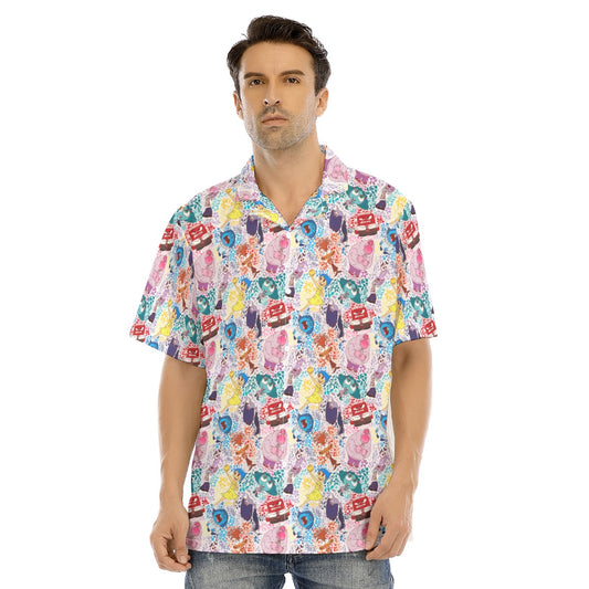 Floral Emotions - Men's Hawaiian Button Up Shirt
