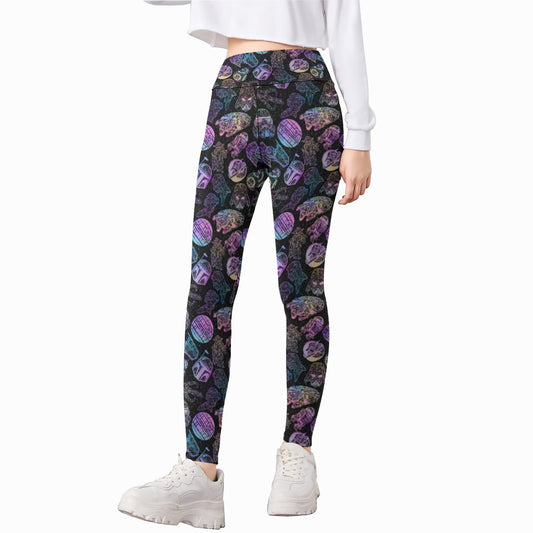 Watercolor Galactic Mandalas - Kid's Leggings