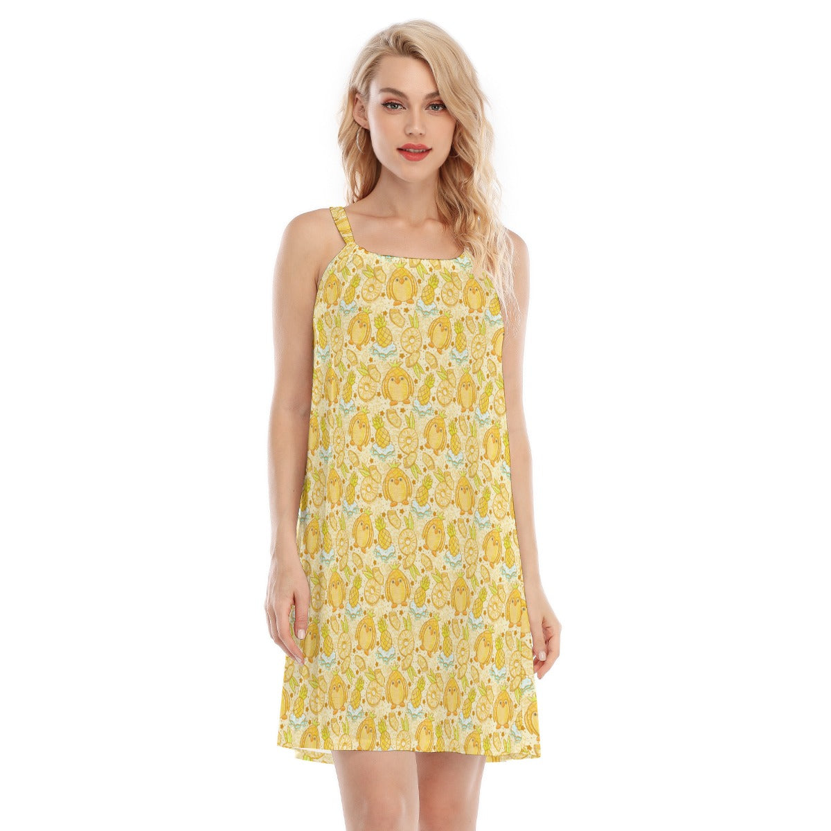 Fruitimals - Pineapple Penguins - Women’s Adjustable Sundress