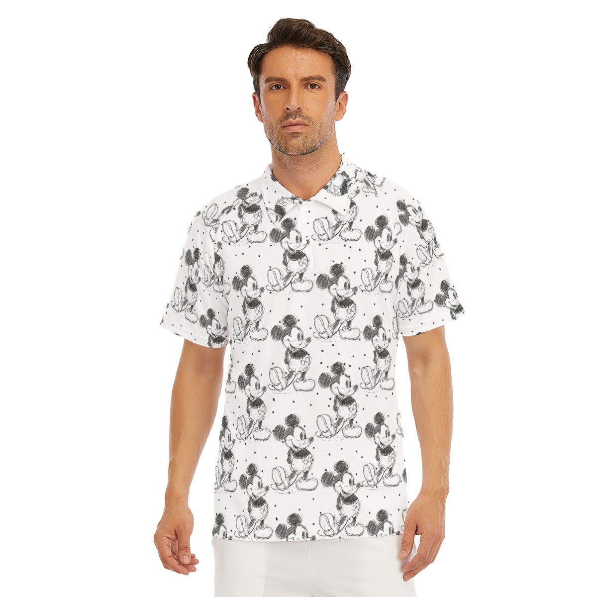 Sketch of Classic Mouse - Men's Polo Shirt
