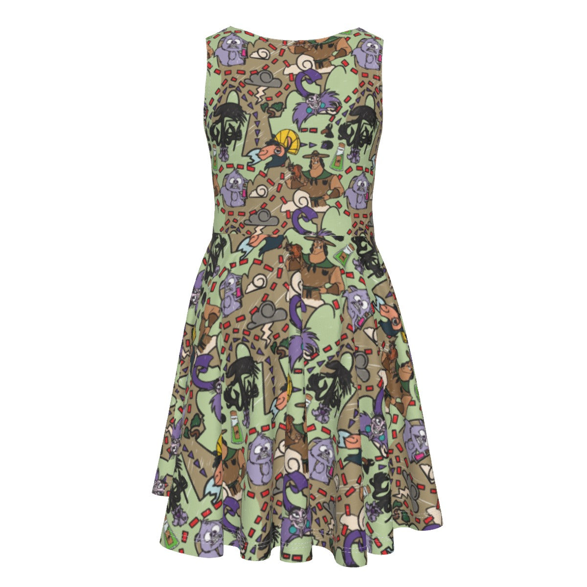 Emperor’s Chaotic Groove - Kid's Sleeveless Skater Dress